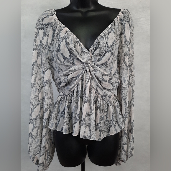 Snake Print Sheer Top - Picture 4 of 4